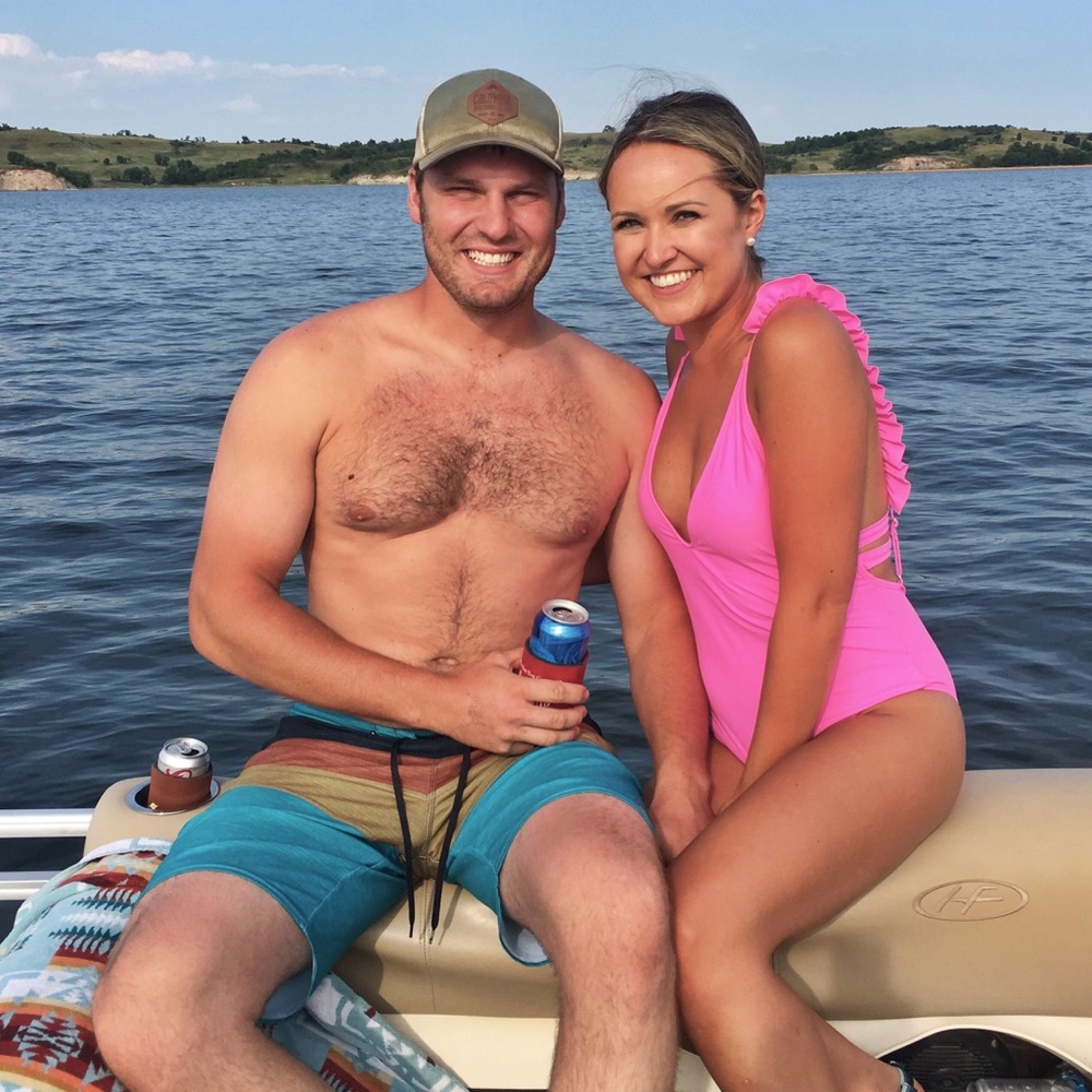 Bubble gum pink one piece with ruffle straps